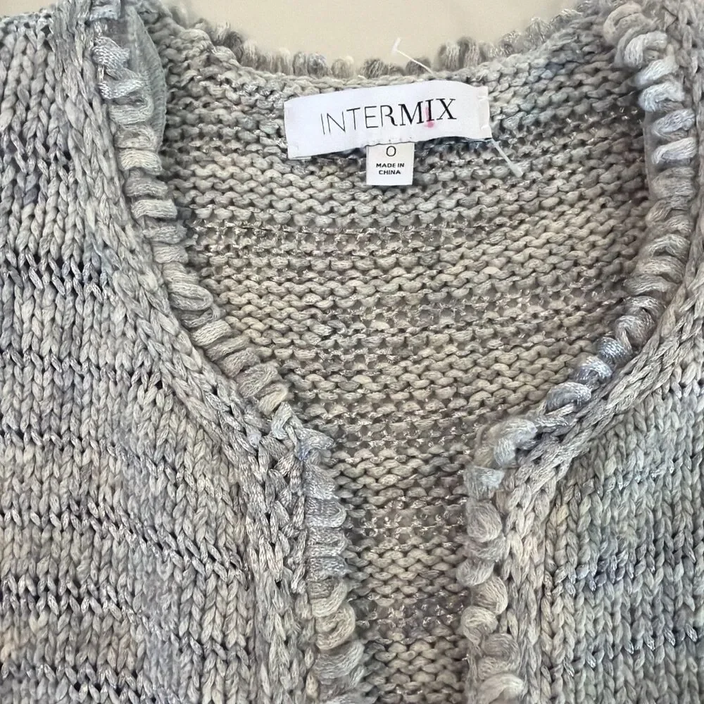 Intermix Kaia Knit Open Front Cardigan 0 Old Money French Girl Country Club Prep